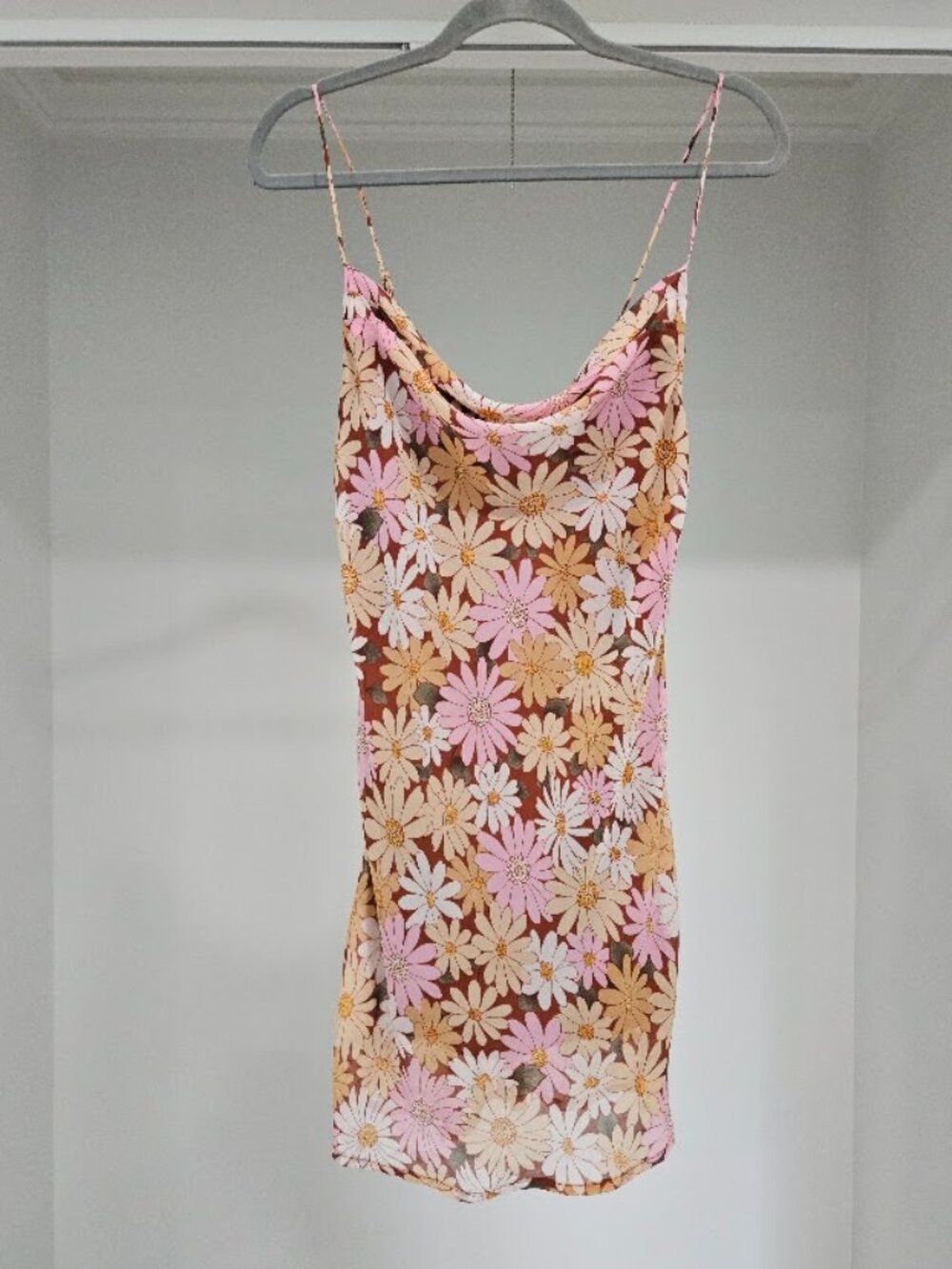Altar'd state wildflower groovy Y2K 2000s Bodycon mini dress floral pink retro